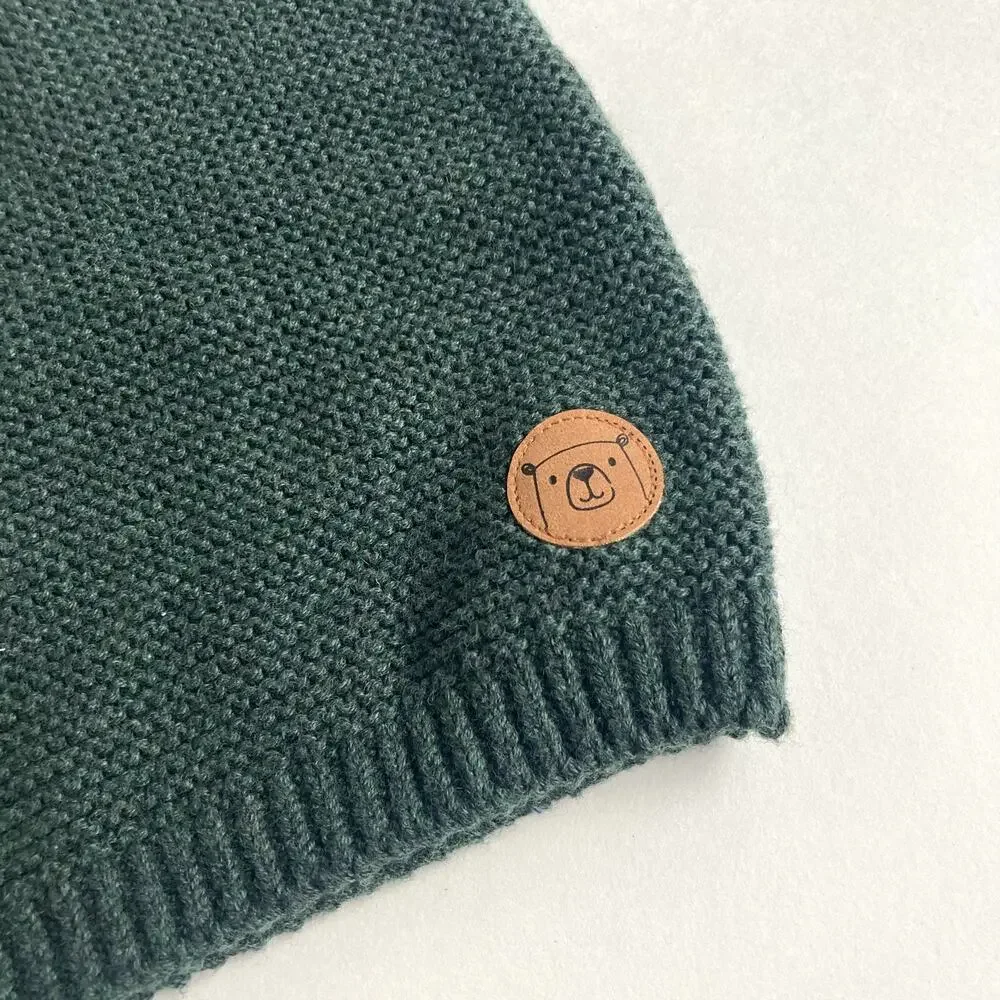 H&M Garter Stitched Tube Scarf - Green